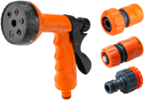 Pistola per Irrigazione 6 Funzioni con 3 Accessori