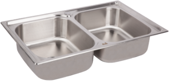 Lavello Inox 2 Vasche per Piano XL-516