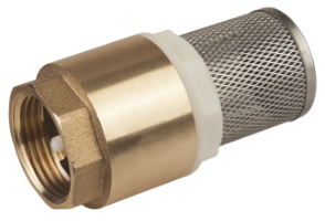 Valvola di Fondo in Ottone con Ritegno e Filtro in Acciaio Inox EvoSanitary®