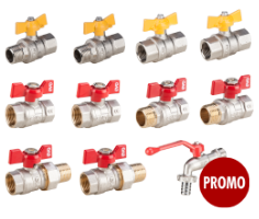 Pacchetto Sanitari Promo 11 / 123 pz / Valvola a Sfera con Farfalla+Valvola a Leva