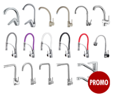 Pacchetto Sanitari Promo 18/ 18 pz / Rubinetto Delta+Lebada 4001+Lebada 5001+Beccuccio Flessibile