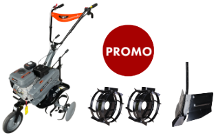 Pacchetto Motozappa T704 con Sarchiatrice και Ruote in Metallo EvoTools +Plus®