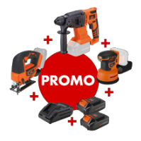 Kit 2 Utensili con Batterie 4Ah e Caricabatterie (Promo 681325 Levigatrice)