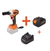 Kit chiave ad impulsi 1/2 a batteria brushless con batteria e caricabatteria EvoTools®