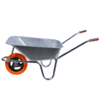 Carriola Zincata con Ruota PU e Cerchio in Metallo Tipo P EvoTools +Plus®