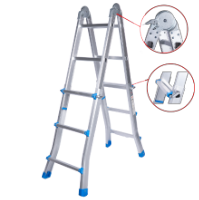 Scala Telescopica in Alluminio 2094 EvoTools® / N[gradini]: 4x3; Hu[cm]: 140; Ht[cm]: 286
