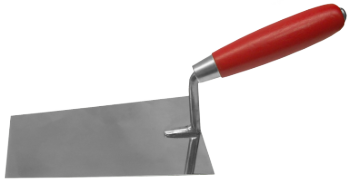 Cazzuola Dritta in Acciaio Inox con Manico in Legno