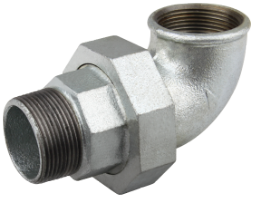 Gomito a Unione Zincato 97 F-M EvoSanitary®