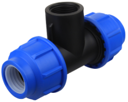Raccordo a T HDPE Filetto Femmina EvoSanitary®