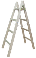 Scala Doppia in Legno con Catena
