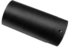 Tubo Stufa Smaltato Opaco / D[mm]: 130; L[mm]: 1000; T: Nero
