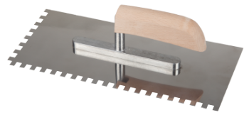 Frattazzo Dentato in Acciaio Inox con Manico in Legno EvoTools® Professionale