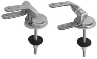 Cerniere per Sedile WC Cromate Parallele Lunghe Disuguali (2 pezzi)