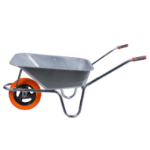 Carriola Zincata con Ruota PU e Cerchio in Metallo Tipo P EvoTools +Plus®