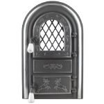 Porta Camino con Vetro Cervi Ornamenti Argentati