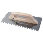 Frattazzo Dentato in Acciaio Inox con Manico in Legno EvoTools® Professionale