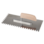 Frattazzo Dentato in Acciaio Inox con Manico in Legno EvoTools® Professionale